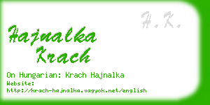 hajnalka krach business card